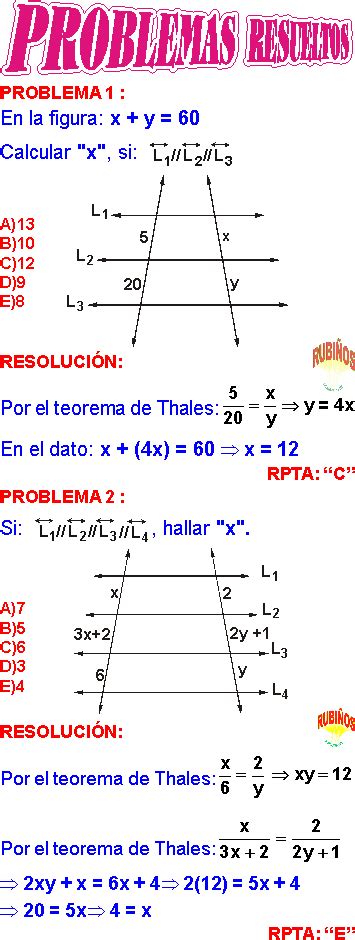 Teorema De Thales Menelao Ceva Teoremas De La Bisectriz Interior Y