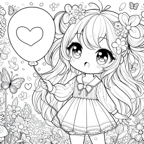 A Cute Anime Girl Coloring Page Download Print Or Color Online For Free