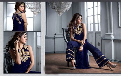 make the heads turn whenever you costume up with this stunning blue velvet designer palazzo