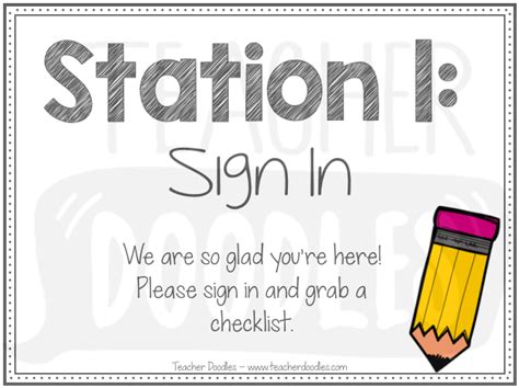 Meet The Teacher Stations Teacher Doodles