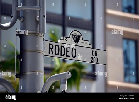 Rodeo Drive Street Sign Rodeo Drive Luxury Shopping Street Beverly