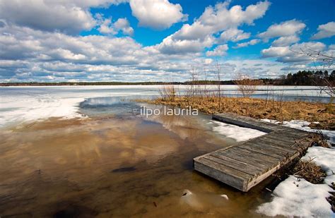 Ice Frozen Lake In Central Finland By Ilpo Laurila Redbubble