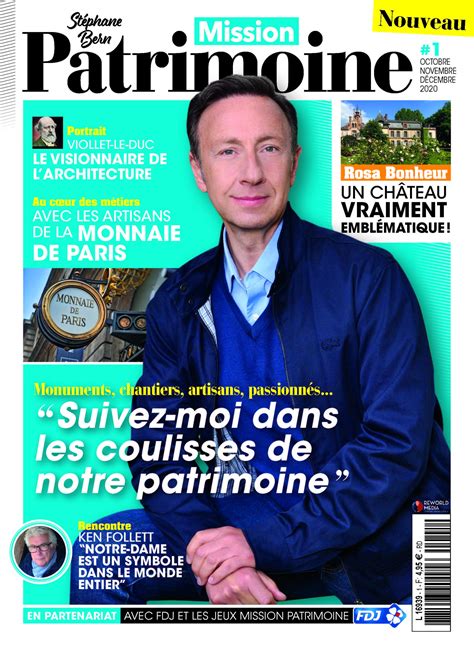 lancement magazine mission patrimoine stéphane bern une passion pour le patrimoine français