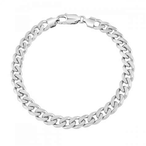 Sterling Silver 73mm Diamond Cut Curb Link Bracelet £5500 Ladies