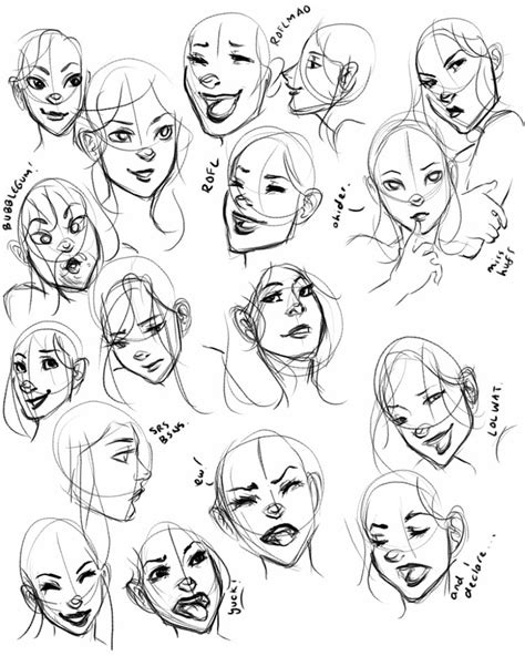 20 Cartoon Character Facial Expression Drawings Beautiful Dawn Designs