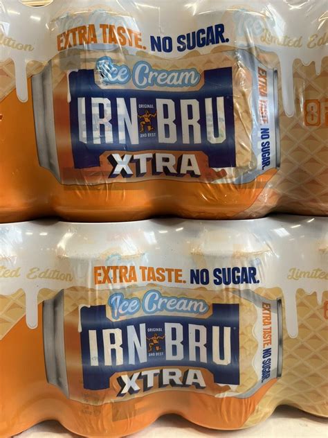 X Ml Cans Irn Bru Xtra Ice Cream Tropical Flavour Limited Edition Ebay