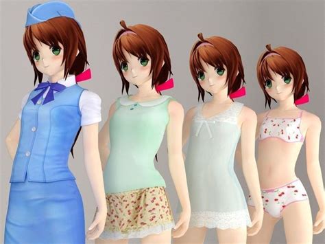 Karin Anime Girl Pose 2 3d Model Cgtrader