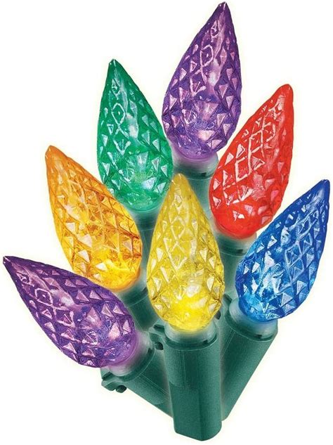 Philips 200ct Multi Led Faceted C6 String Christmas Lights Amazonca