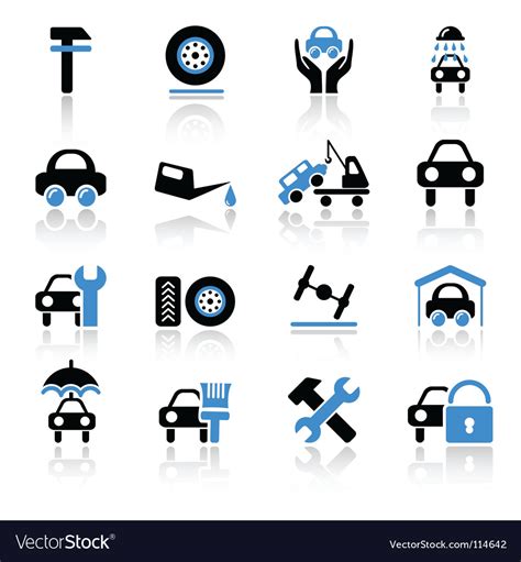 Car Service Icons Royalty Free Vector Image Vectorstock