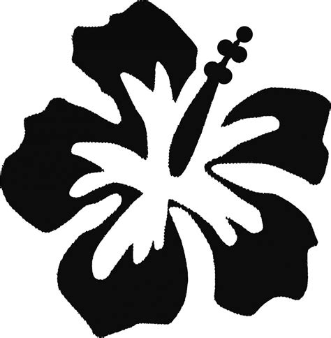 Hibiscus Flower Silhouette at GetDrawings | Free download