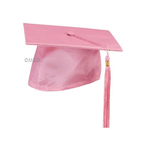 Pink Shiny High School Graduation Gown And Cap My Graduation Day Mgd