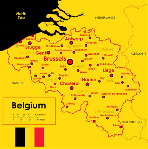 Carte Grande Villes Belgique Carte Grande Villes De La Belgique