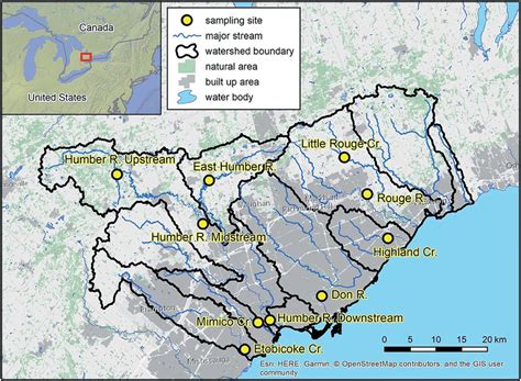 Map Of Tributary Surface Water Sampling Locations Download