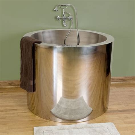 Finally, the last type of soaking tub is the perfect choice for someone who is not working with a lot of space. Sale - 43" Simone Stainless Steel Japanese Style Soaking ...
