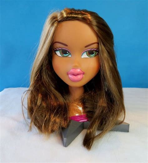 Super Rare 2002 Large Bratz Doll Moveable Styling Head Jasmin Super