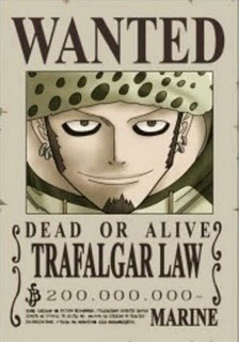 Trafalgar Law One Piece Recompensas One Piece Piece
