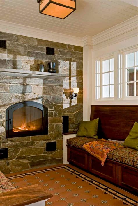 28 Extremely Cozy Fireplace Reading Nooks For Curling Up In Rustic