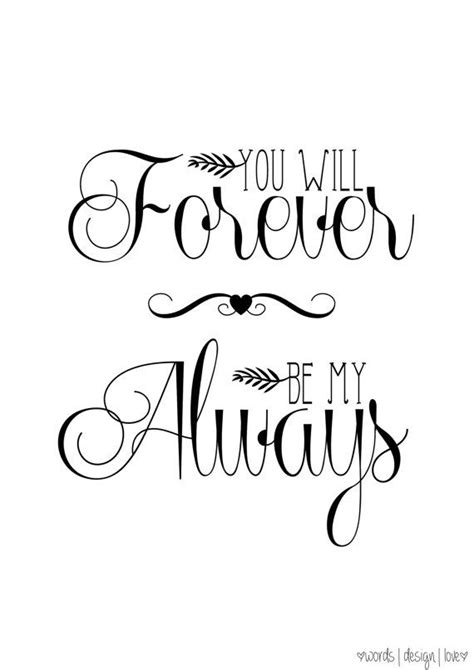 You Will Forever Be My Always Vintage Style Print