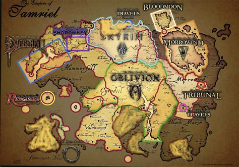 Updated Map Of All The Locations Portrayed In Every Elder Scrolls Game