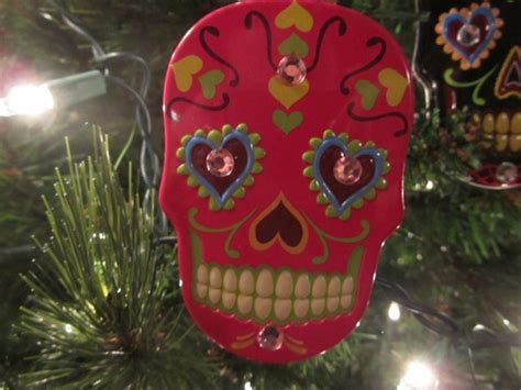 Sugar Skull Christmas Ornament Etsy
