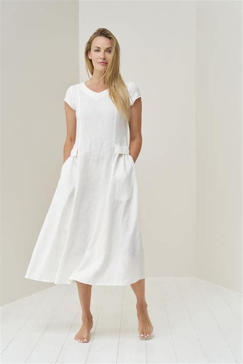Pure Linen Dress Linen Dress Summer Linen Dress Flax Dress Etsy Linen