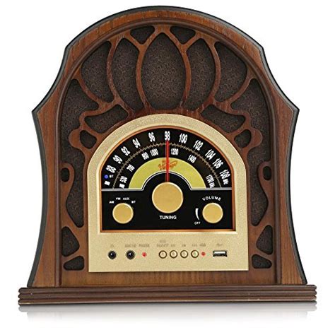 Pyle Retro Speaker Vintage Radio Classic Style Stereo Wireless