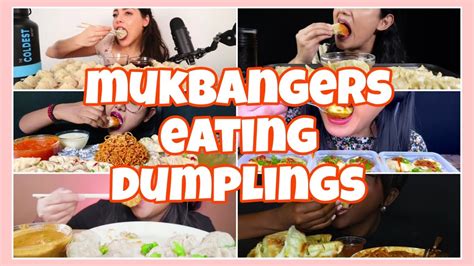 mukbangers eating dumplings part 3 asmr compilation mukbang compilation video eating