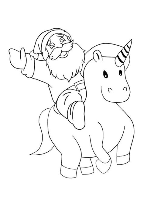 christmas unicorn coloring pages free Unicorn christmas coloring page adult color book art fantasy