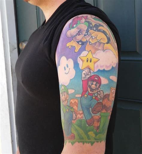 Get Powered Up With These Amazing Super Mario Tattoos Super Mario