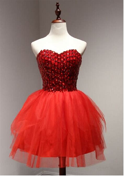 Homecoming Dress Red Short Homecoming Dresses Short Prom Dress Tulle