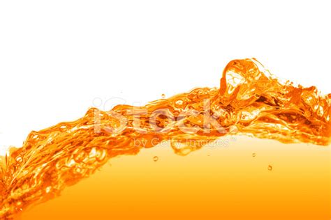 Orange Water Splash Isolated On White Stock Photo Royalty Free