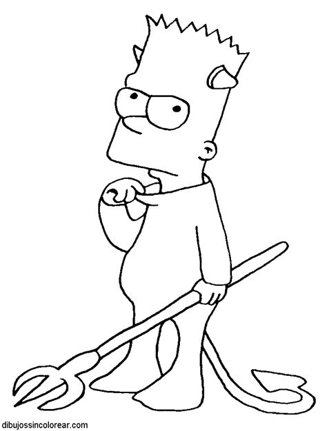 Dibujos Sin Colorear Dibujos De Bart Simpson Los Simpsons Para Colorear