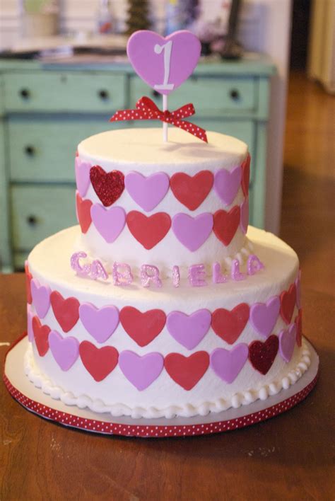 Simple easy valentine love cake or happy birthday cake wife design ideas decorating tutorials video. Country Cupboard Cakes: Hearts 1st Birthday