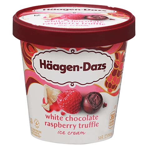 Haagen Dazs White Chocolate Raspberry Truffle Ice Cream 14 Fl Oz
