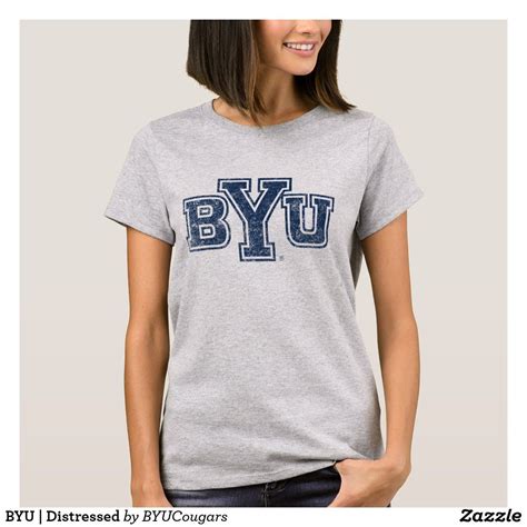 BYU | Distressed T-Shirt | Zazzle.com in 2021 | Casual wardrobe, Womens