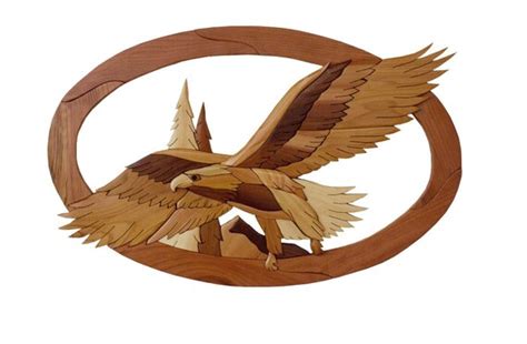 Intarsia Woodworking Pattern Eagle From Gielishwoodsculpture On Etsy