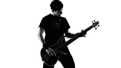 Fan Of Metal Playing Guitar Black And White Video Stock