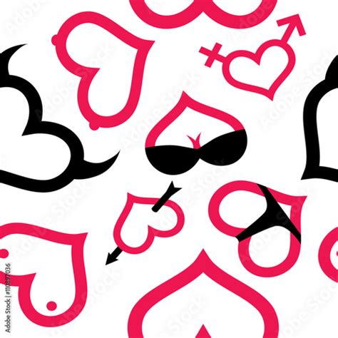 Love And Sex Seamless Pattern Stock Image And Royalty Free Vector Files On Pic