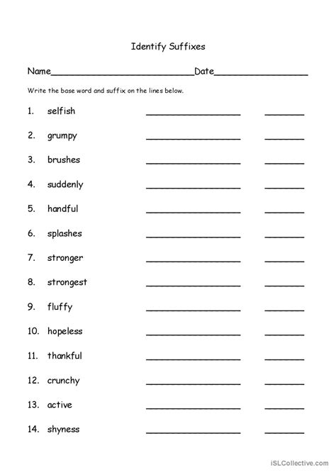 Identify Suffixes Word Formation English Esl Worksheets Pdf And Doc