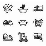 Moving Truck Icons Drawing Vector Clipground Water