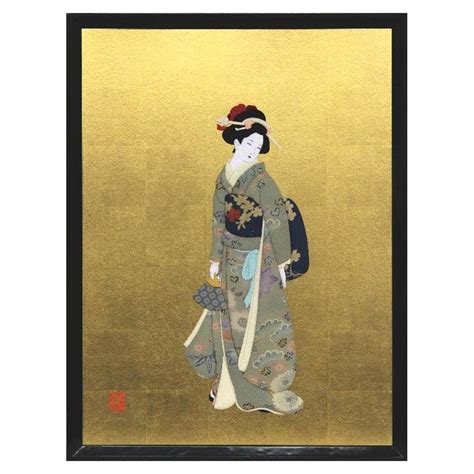 Large Blue Silk Brocade Framed Handcrafted Japanese Decorative Art For Sale At 1stdibs