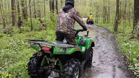 Atv Muddy Trail Riding With Lots Of Water Youtube