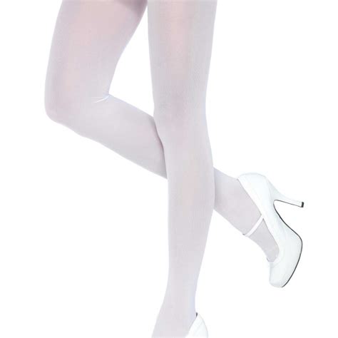 Nylon Opaque Pantyhose White Beenmode Panty Ladywear Exclusieve