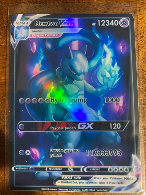 Mewtwo Vmax Gaming Shining Gx Ex M Mega Ultra Pokemon Gx Ex Card Custom Holographic Ancient Full