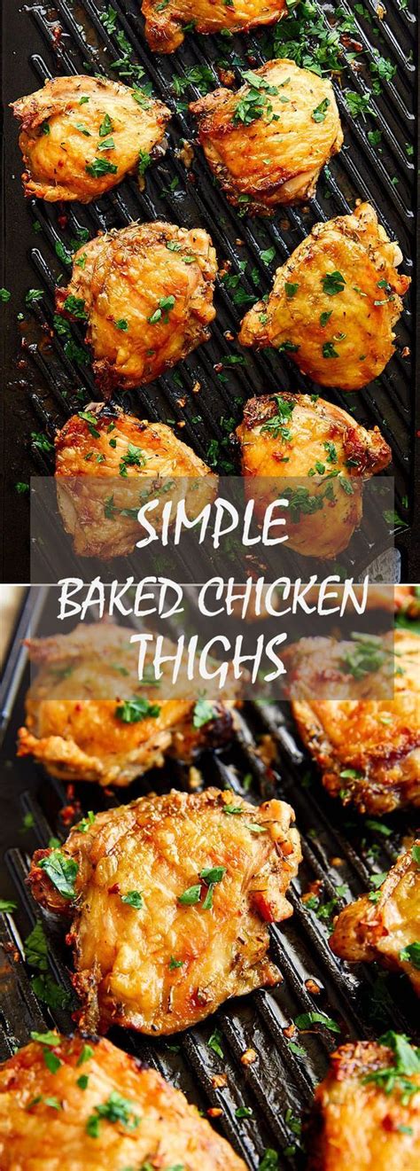 Long story short my chicken thighs are baking in chicken stock at 375°, and has 10 more minutes left out of 30. Baked Maple Chicken Thighs (Boneless and Skinless) https://ift.tt/2AABbmJ | Baked chicken thighs ...