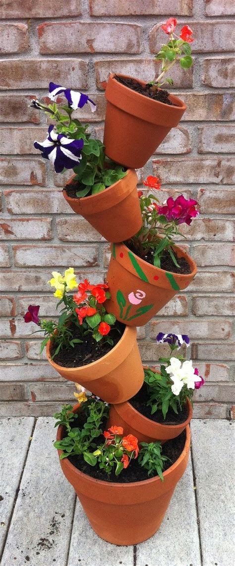 Flower Tower Good Idea For Your Patio 24 Flower Pot Tower Flower