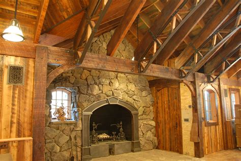 Rustic Paneling & Rough Sawn Beams | Rustic house, Log cabin rustic, Rustic
