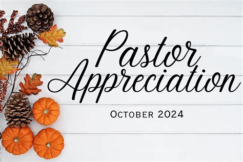 Pastor Appreciation October Bless Your Pastor
