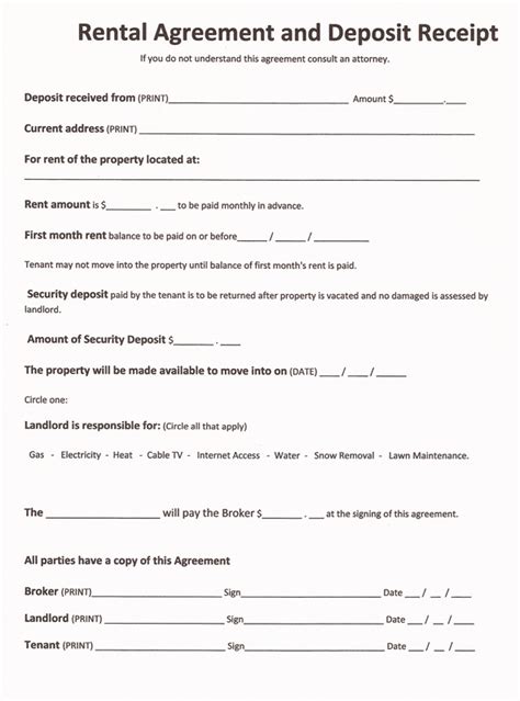 Free Printable Rental Agreement Forms Free Printable Documents Blank Rental Agreement Template