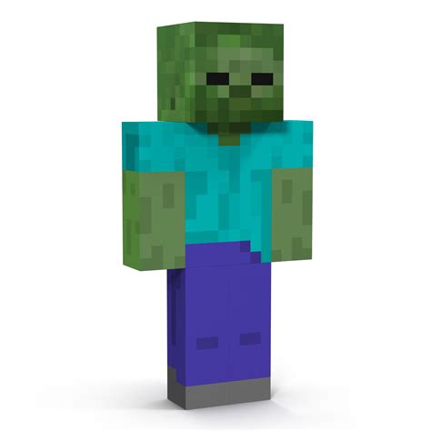 Minecraft Zombie 3d Modell Turbosquid 1021656